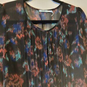 Kimchi Blue Tunic Top 3/4 sleeve scoop neck (semi-sheer) XS